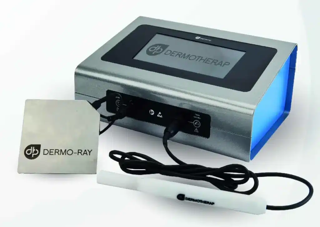 Equipo Dermoray Plus con placa y pieza de mano