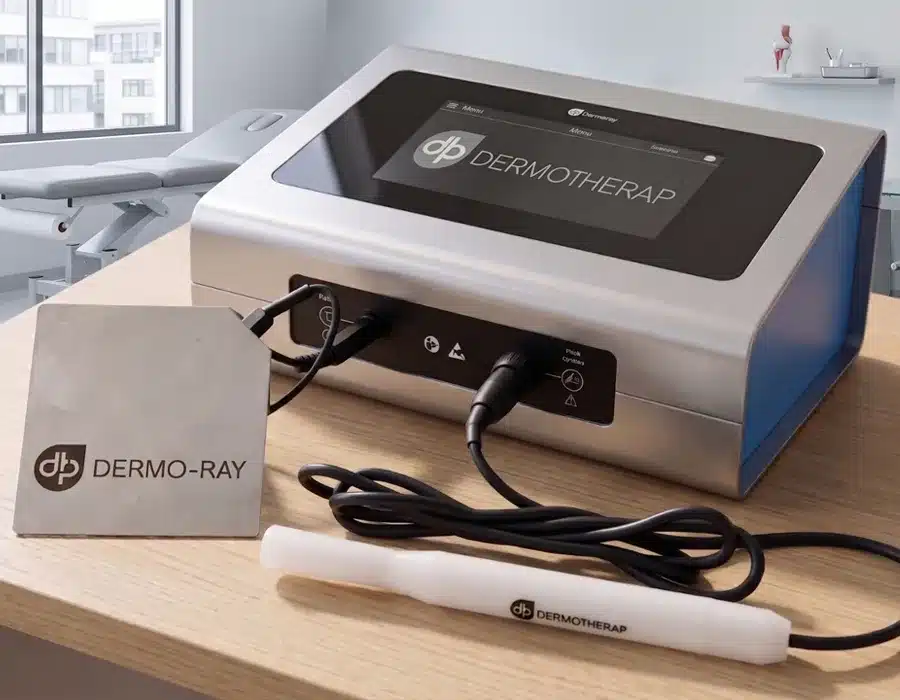 Equipo de plasma Dermoray Plus de Dermotherap en una consulta